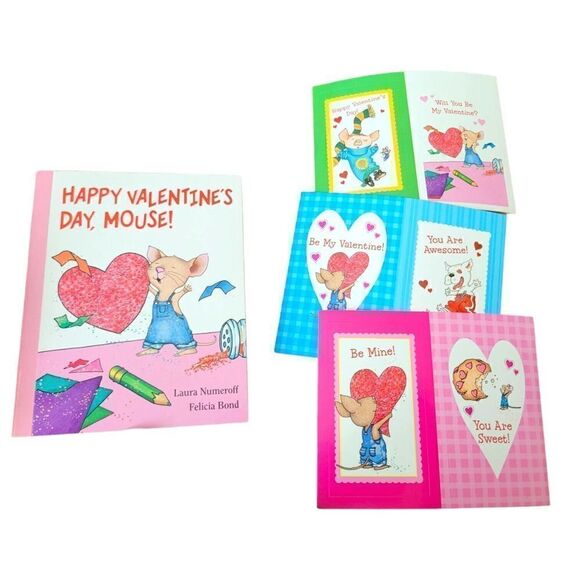 Happy Valentines Day Mouse Laura Numeroff Mcdonalds Happy Meal Book & Cards - Picture 1 of 2